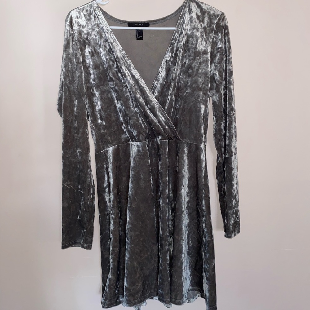 Velvet long sleeve dress